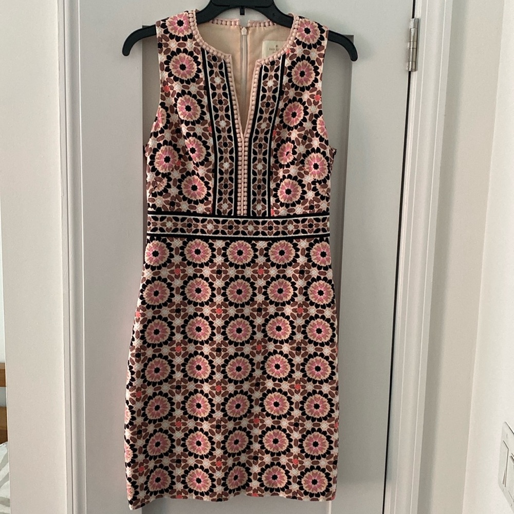Kate Spade pink geometric dress size 6